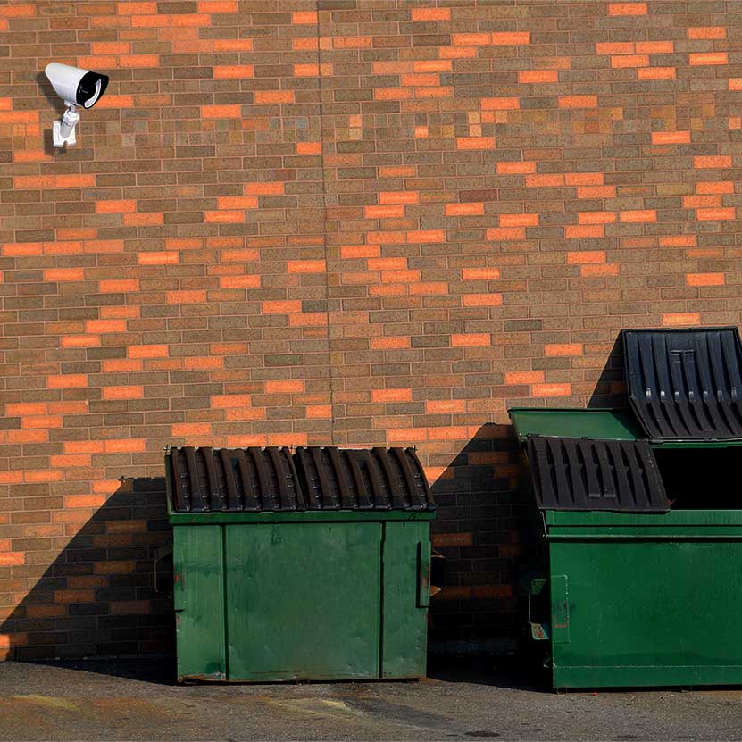 We offer business video surveillance to monitor your outside dumpsters for unauthorized use and view your business operations in real time.